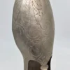 Mosiężna patera but turecki gondola na nodze grawer orient wys 42 cm