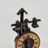 Stara temperówka miniatura zegar kolebnikowy mechanizm klikający wys 8 cm