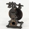 Stara temperówka miniatura zegar kolebnikowy mechanizm klikający wys 8 cm