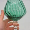 Wielki wazon kielich koniakówka zielony w stylu Empoli / Murano design PRL wys 20 cm