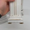 Francuski zegar kominkowy Art Deco ceramika niebieskie róże France 28 cm