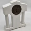 Francuski zegar kominkowy Art Deco ceramika niebieskie róże France 28 cm