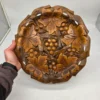 Patera drewniana rzeźbiona talerz ścienny winogrona rękodzieło vintage