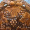 Patera drewniana rzeźbiona talerz ścienny winogrona rękodzieło vintage