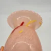Różowy wazon artystyczny szkło dmuchane z huty falowany brzeg 15 cm