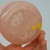 Różowy wazon artystyczny szkło dmuchane z huty falowany brzeg 15 cm