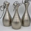 Komplet 3 lamp wiszących Ajaccio Steel nowoczesne klosze stalowe loft