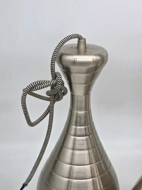 Komplet 3 lamp wiszących Ajaccio Steel nowoczesne klosze stalowe loft