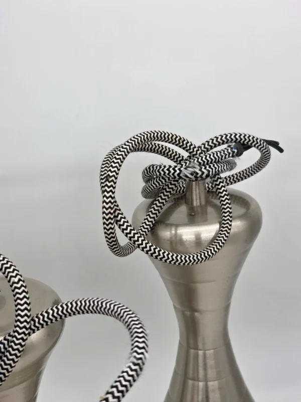 Komplet 3 lamp wiszących Ajaccio Steel nowoczesne klosze stalowe loft