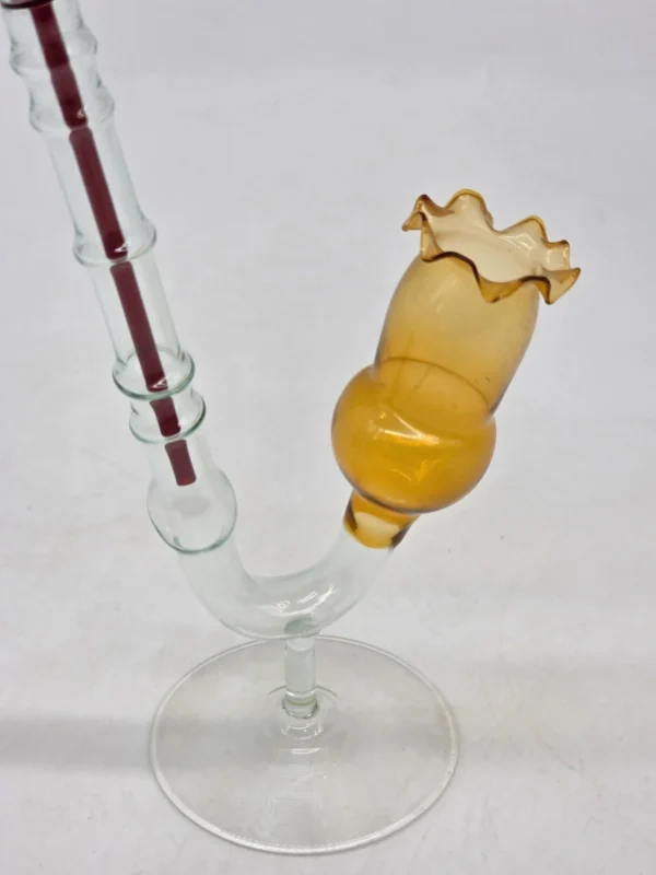 Wazonik miodowo-fioletowy (23 cm) Z fioletowym środkiem