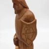 Sygnowana rzeźba z drewna wojownik rękodzieło 2014 r