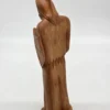 Sygnowana rzeźba z drewna wojownik rękodzieło 2014 r
