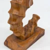 Ręcznie rzeźbiona drewniana figurka konik morski fasetowana rzeźba 26 cm