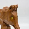 Ręcznie rzeźbiona drewniana figurka konik morski fasetowana rzeźba 26 cm