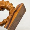 Ręcznie rzeźbiona drewniana figurka konik morski fasetowana rzeźba 26 cm