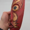 Ręcznie rzeźbiona drewniana figurka konik morski fasetowana rzeźba 26 cm