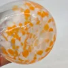 Karafka dzbanek z kieszenią na lód szkło artystyczne confetti retro PRL