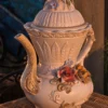 Włoski dzban ceramiczny Capodimonte majolika barok kwiaty 3D 40 cm