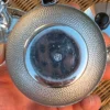 Czteroczęściowy chromowany serwis do herbaty Art Deco z bakelitem i lustrzaną paterą